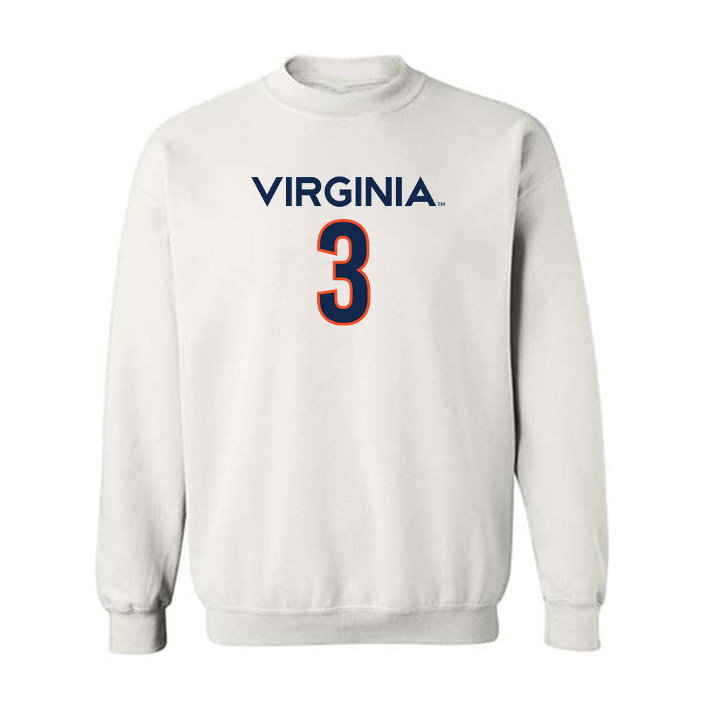 Virginia - NCAA Women's Basketball : Gabrielle White - Replica Shersey Crewneck Sweatshirt-0