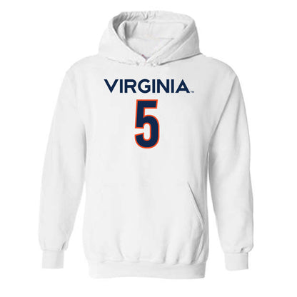 Virginia - NCAA Men's Basketball : Jacob Cofie - Replica Shersey Hooded Sweatshirt