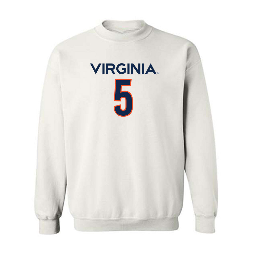 Virginia - NCAA Men's Basketball : Jacob Cofie - Replica Shersey Crewneck Sweatshirt