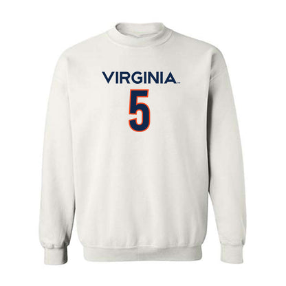 Virginia - NCAA Men's Basketball : Jacob Cofie - Replica Shersey Crewneck Sweatshirt