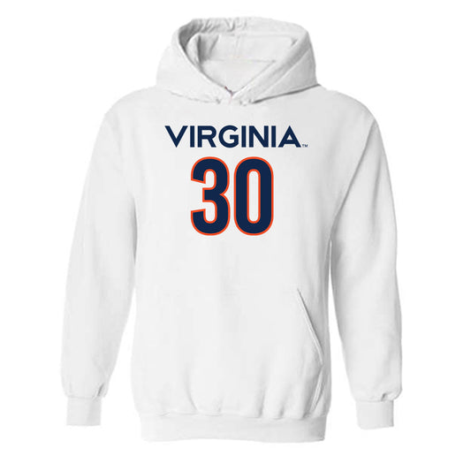 Virginia - NCAA Men's Basketball : Dallin Hall - Replica Shersey Hooded Sweatshirt-0