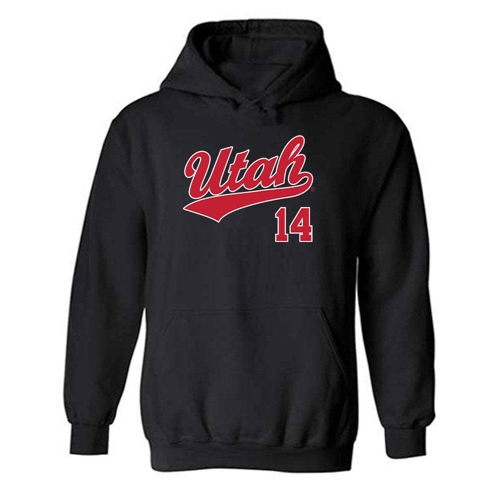 Utah - NCAA Baseball : Brian Trujillo - Replica Shersey Hooded Sweatshirt-0