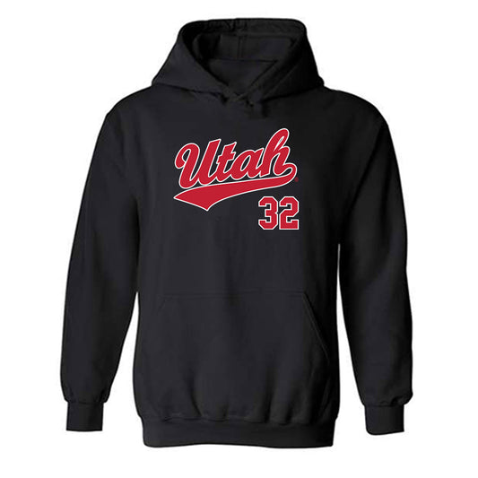 Utah - NCAA Baseball : Blake Eckerle - Replica Shersey Hooded Sweatshirt-0