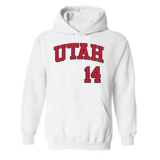 Utah - NCAA Baseball : Brian Trujillo - Replica Shersey Hooded Sweatshirt-0