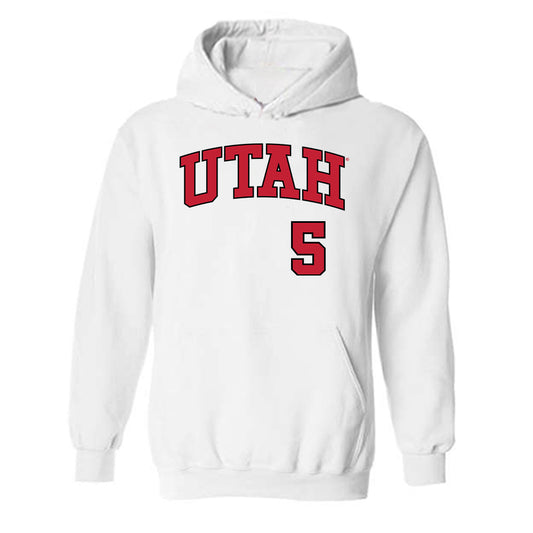 Utah - NCAA Baseball : Kaden Carpenter - Replica Shersey Hooded Sweatshirt-0