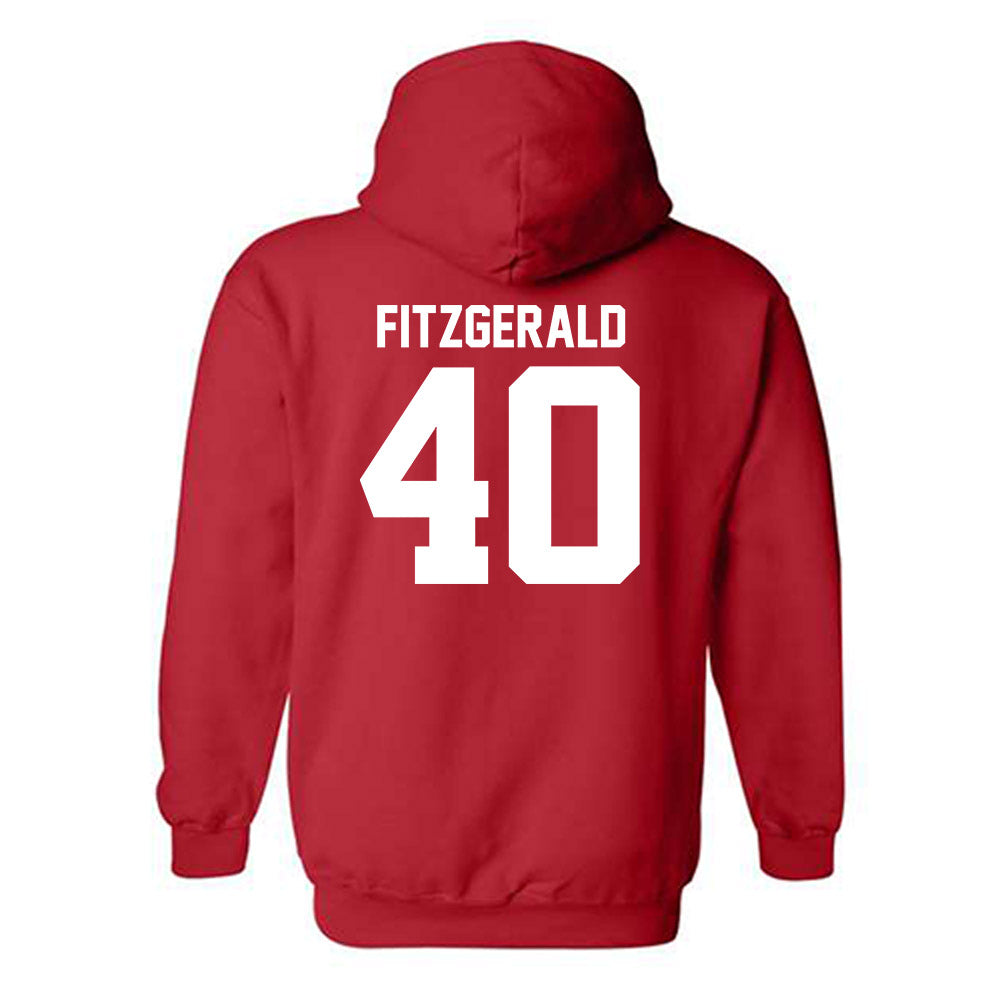 Utah - NCAA Football : Paul Fitzgerald - Replica Shersey Hooded Sweatshirt