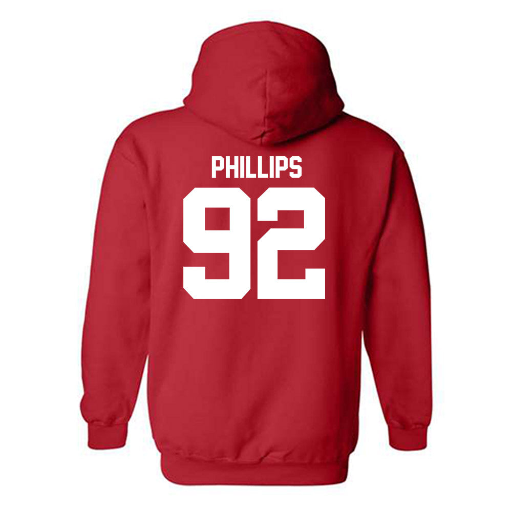 Utah - NCAA Football : Orion Phillips - Replica Shersey Hooded Sweatshirt-1