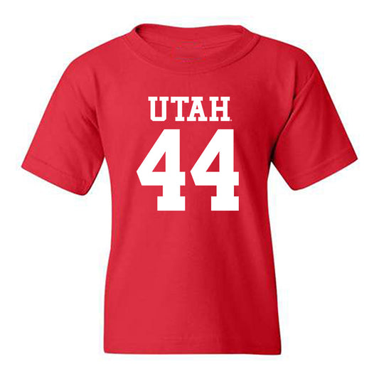 Utah - NCAA Football : Logan Castor - Replica Shersey Youth T-Shirt-0