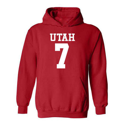 Utah - NCAA Football : Johnathan Hall - Replica Shersey Hooded Sweatshirt-0