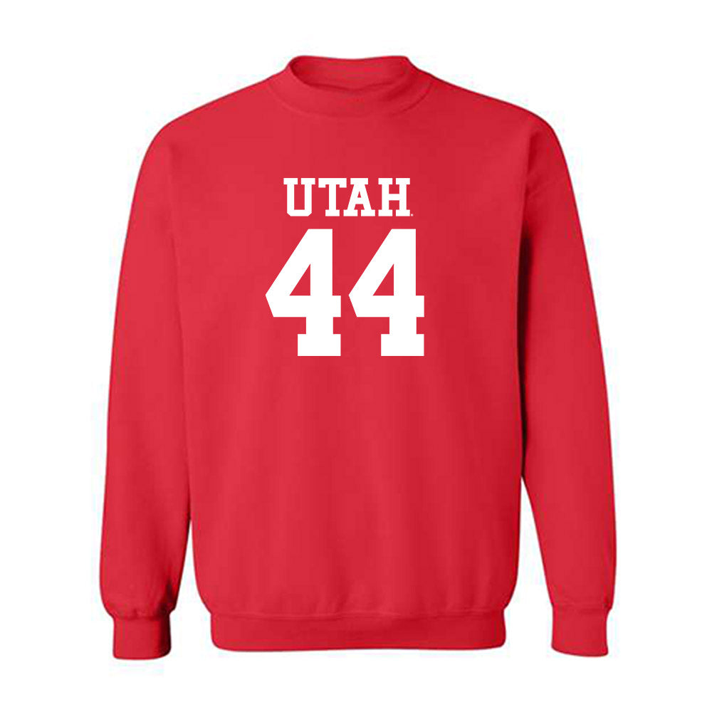 Utah - NCAA Football : Logan Castor - Replica Shersey Crewneck Sweatshirt-0