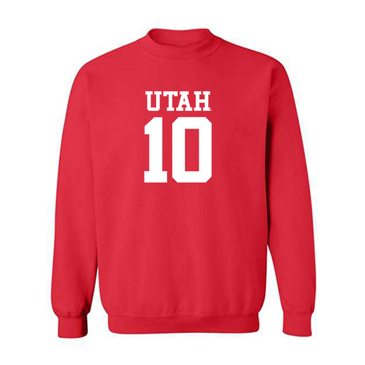 Utah - NCAA Football : Hunter Andrews - Replica Shersey Crewneck Sweatshirt-0