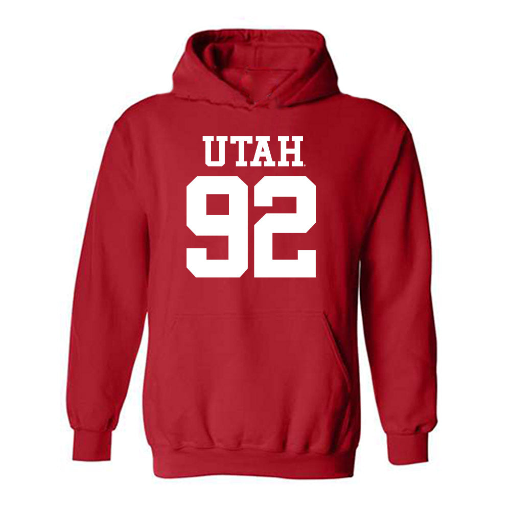 Utah - NCAA Football : Orion Phillips - Replica Shersey Hooded Sweatshirt-0