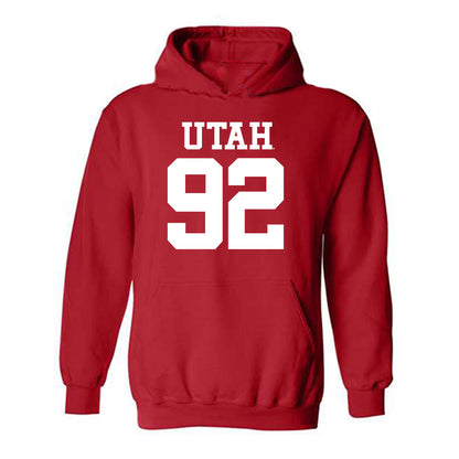 Utah - NCAA Football : Orion Phillips - Replica Shersey Hooded Sweatshirt-0