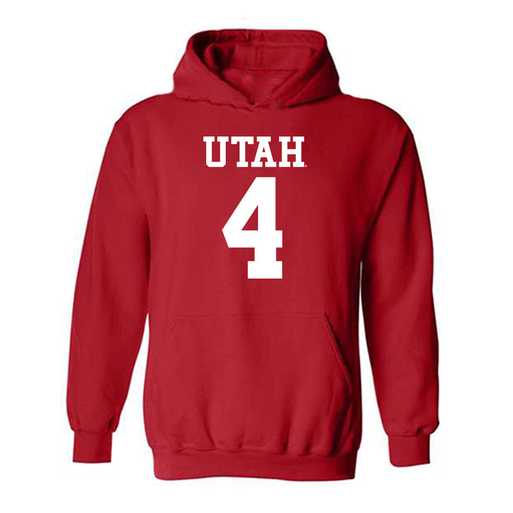 Utah - NCAA Football : Devon Dampier - Replica Shersey Hooded Sweatshirt-0