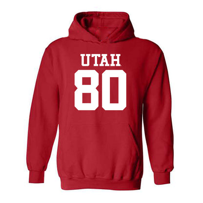 Utah - NCAA Football : Bryson Baker - Replica Shersey Hooded Sweatshirt-0