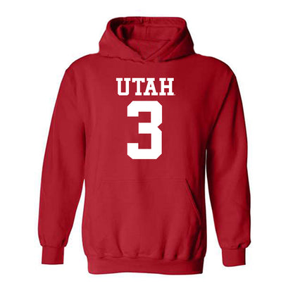 Utah - NCAA Football : Dorian Singer - Replica Shersey Hooded Sweatshirt