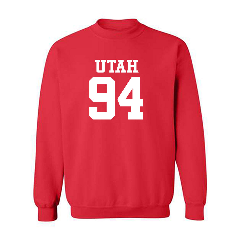 Utah - NCAA Football : Jaxson Jones - Replica Shersey Crewneck Sweatshirt-0