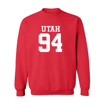 Utah - NCAA Football : Jaxson Jones - Replica Shersey Crewneck Sweatshirt-0
