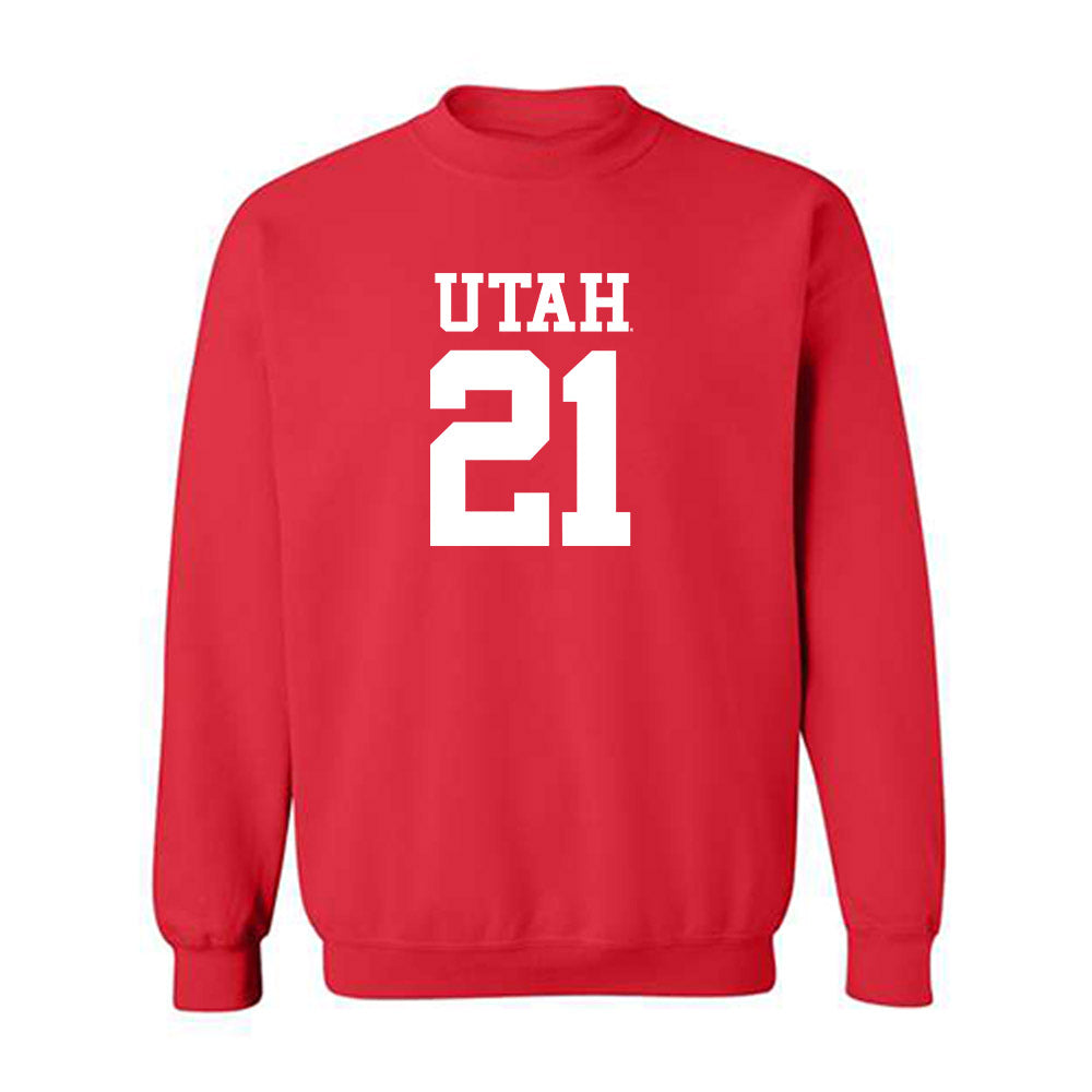 Utah - NCAA Football : Nathan Tilmon - Replica Shersey Crewneck Sweatshirt-0