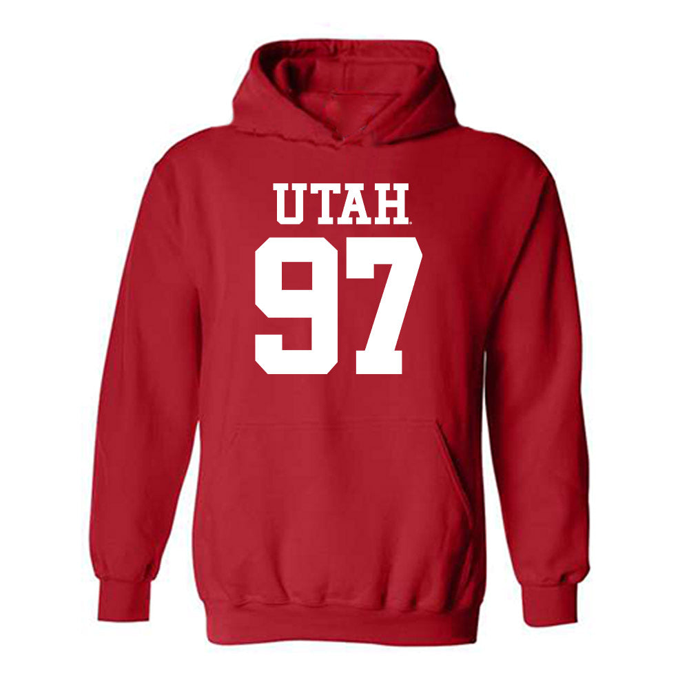 Utah - NCAA Football : Joseph Cheek - Replica Shersey Hooded Sweatshirt-0