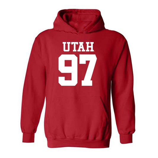 Utah - NCAA Football : Joseph Cheek - Replica Shersey Hooded Sweatshirt-0