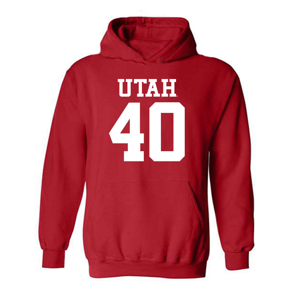 Utah - NCAA Football : Paul Fitzgerald - Replica Shersey Hooded Sweatshirt