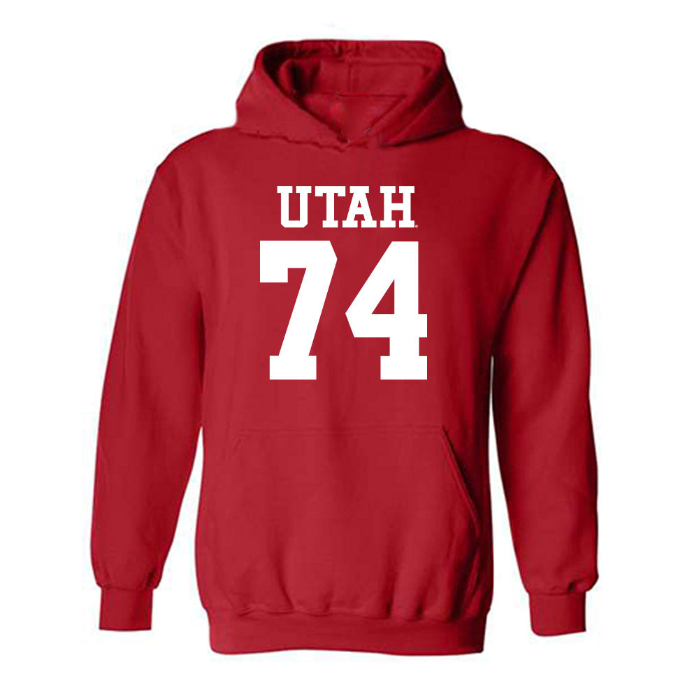 Utah - NCAA Football : Keith Olson - Replica Shersey Hooded Sweatshirt-0