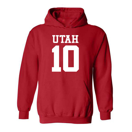 Utah - NCAA Football : Hunter Andrews - Replica Shersey Hooded Sweatshirt-0