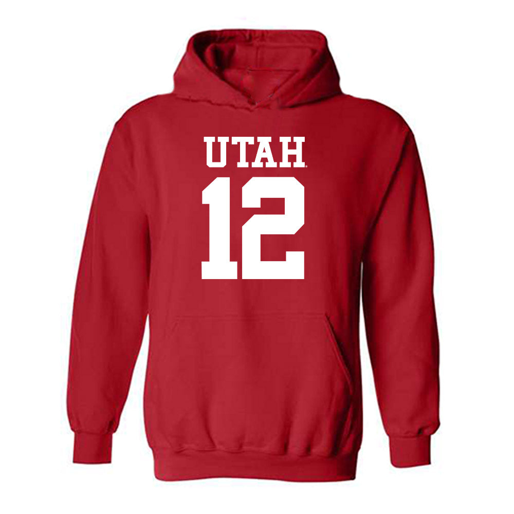 Utah - NCAA Football : Larry Simmons - Replica Shersey Hooded Sweatshirt-0