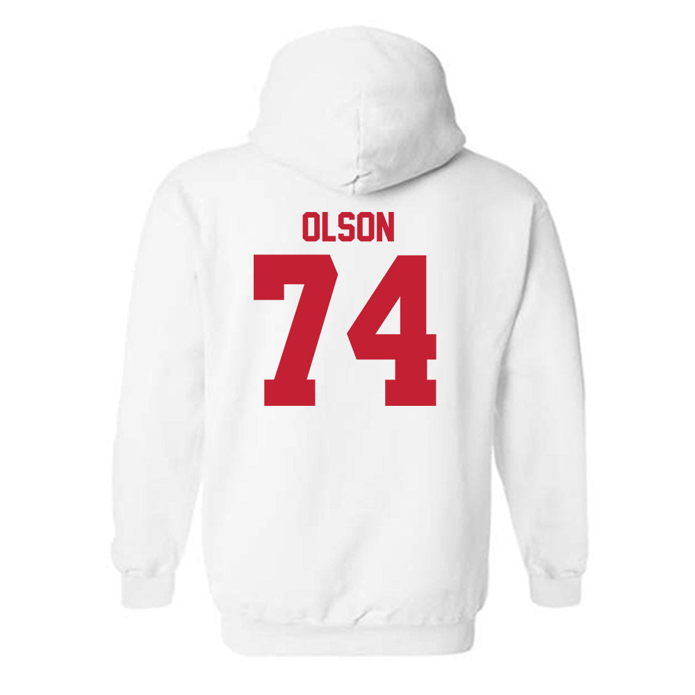 Utah - NCAA Football : Keith Olson - Replica Shersey Hooded Sweatshirt-1