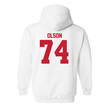 Utah - NCAA Football : Keith Olson - Replica Shersey Hooded Sweatshirt-1