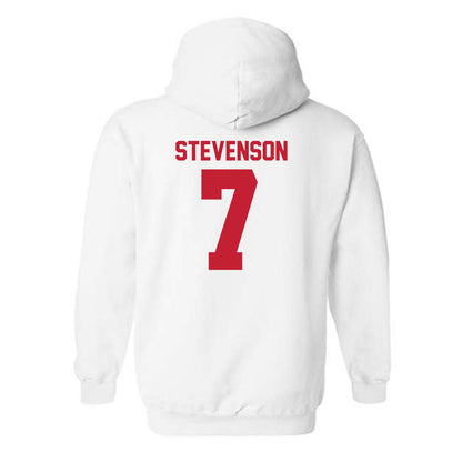 Utah - NCAA Football : Justin Stevenson - Replica Shersey Hooded Sweatshirt-1