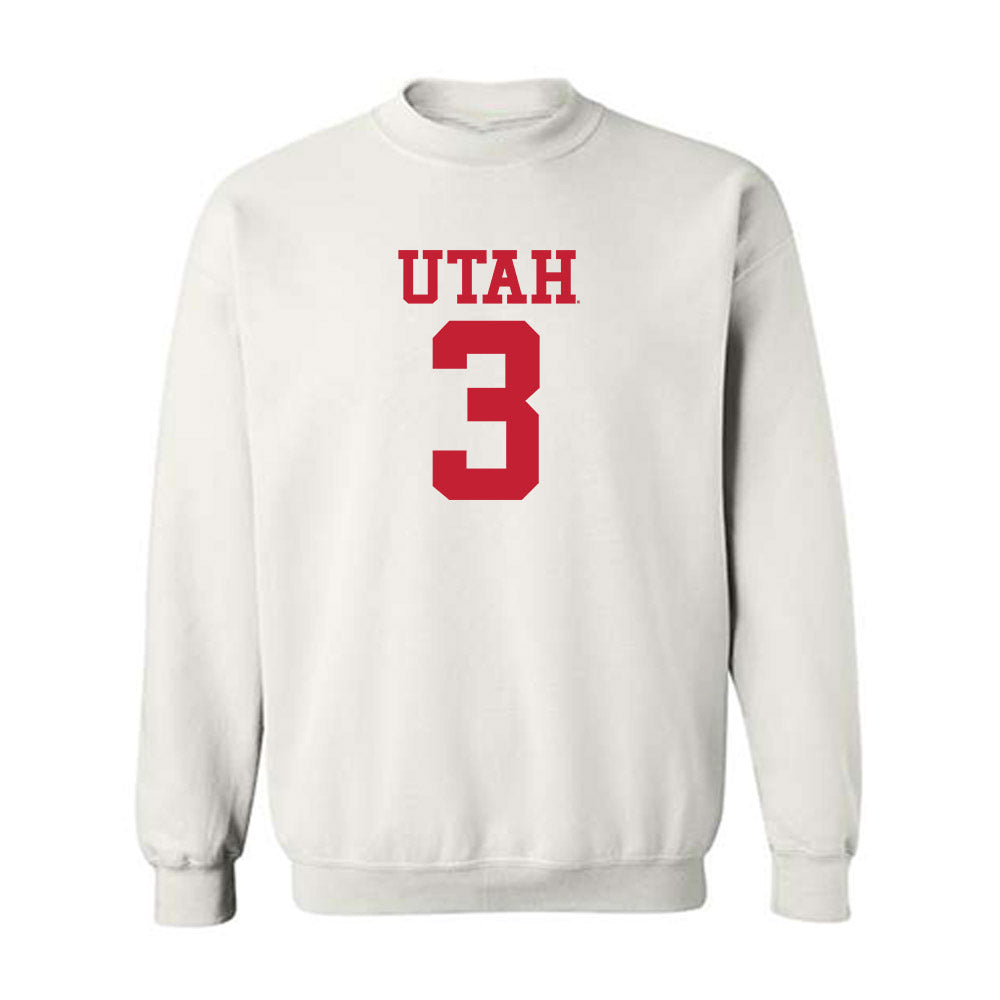 Utah - NCAA Football : Nate Johnson - Replica Shersey Crewneck Sweatshirt-0