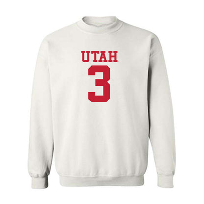 Utah - NCAA Football : Nate Johnson - Replica Shersey Crewneck Sweatshirt-0
