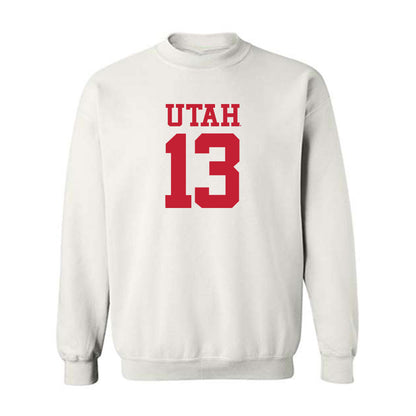 Utah - NCAA Football : Jason Stokes Jr - Replica Shersey Crewneck Sweatshirt-0