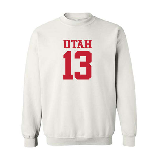 Utah - NCAA Football : Jason Stokes Jr - Replica Shersey Crewneck Sweatshirt-0