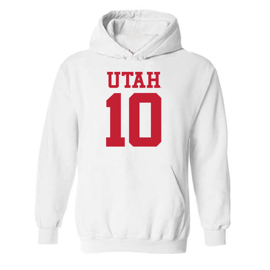Utah - NCAA Football : Hunter Andrews - Replica Shersey Hooded Sweatshirt-0