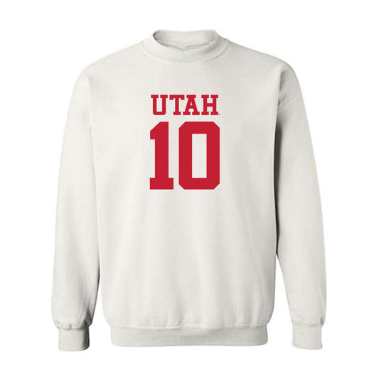 Utah - NCAA Football : Hunter Andrews - Replica Shersey Crewneck Sweatshirt-0