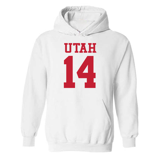 Utah - NCAA Football : Brendan Zurbrugg - Replica Shersey Hooded Sweatshirt-0