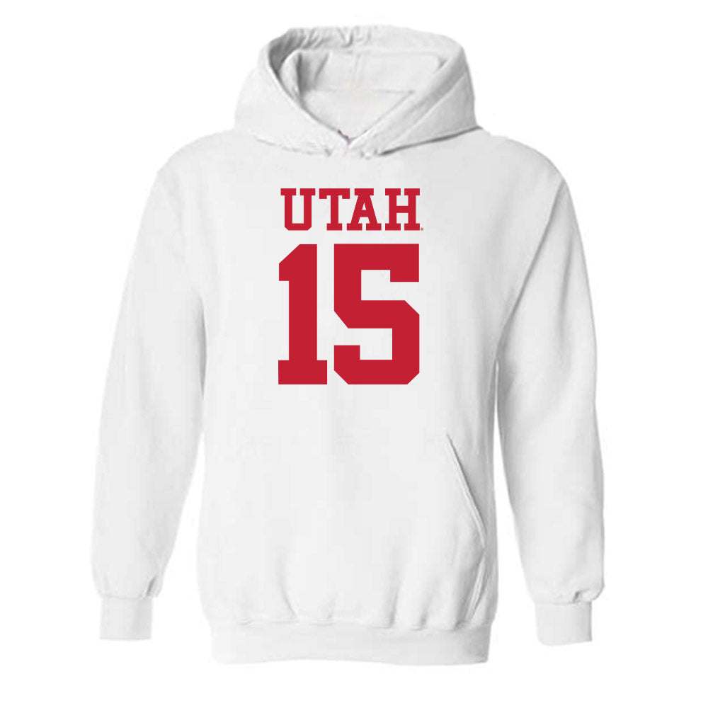 Utah - NCAA Football : Lance Holtzclaw - Replica Shersey Hooded Sweatshirt-0
