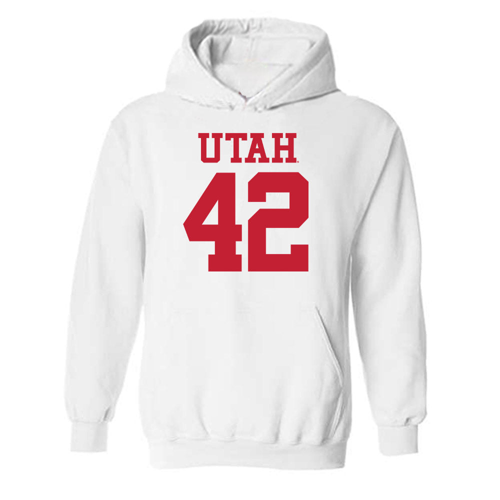 Utah - NCAA Football : Christian Thatcher - Replica Shersey Hooded Sweatshirt-0
