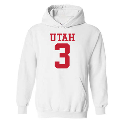 Utah - NCAA Football : Nate Johnson - Replica Shersey Hooded Sweatshirt-0