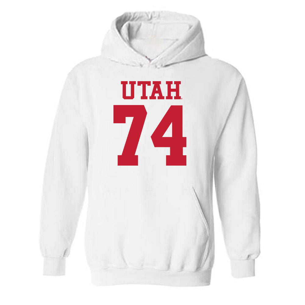 Utah - NCAA Football : Keith Olson - Replica Shersey Hooded Sweatshirt-0