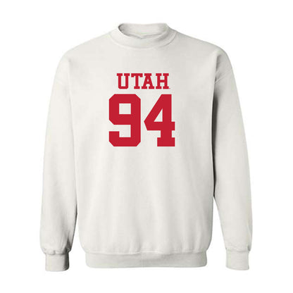 Utah - NCAA Football : Jaxson Jones - Replica Shersey Crewneck Sweatshirt-0