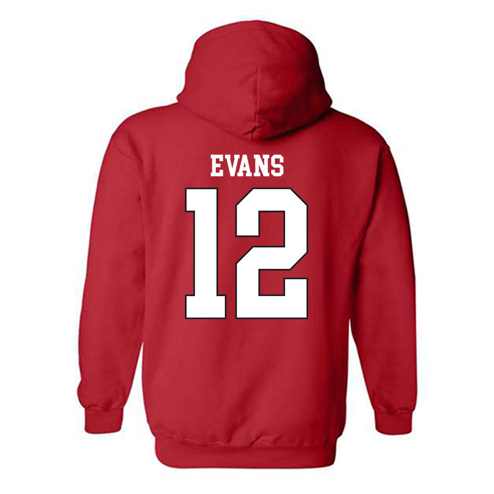 Utah - NCAA Women's Basketball : Chyra Evans - Replica Shersey Hooded Sweatshirt-1