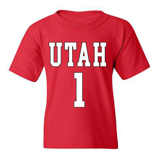 Utah - NCAA Women's Basketball : Avery Hjelmstad - Replica Shersey Youth T-Shirt-0