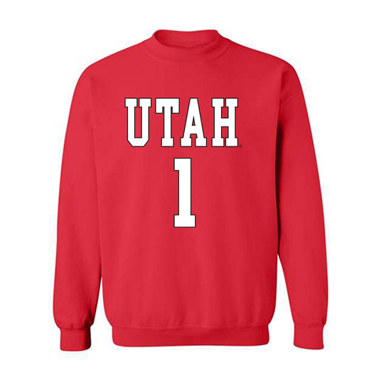 Utah - NCAA Women's Basketball : Avery Hjelmstad - Replica Shersey Crewneck Sweatshirt-0
