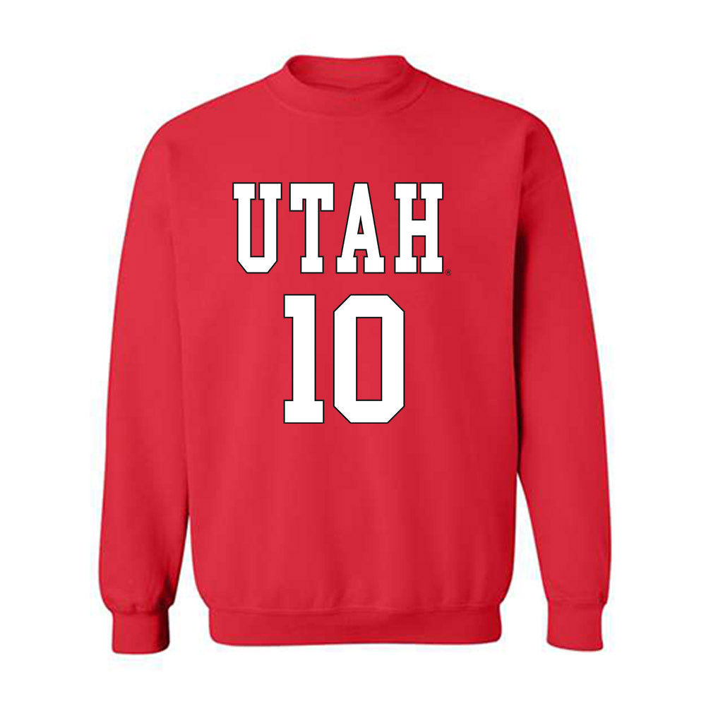 Utah - NCAA Men's Basketball : Jahki Howard - Replica Shersey Crewneck Sweatshirt-0