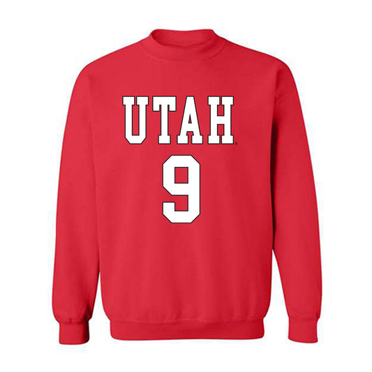 Utah - NCAA Men's Basketball : Jerry Huang - Replica Shersey Crewneck Sweatshirt