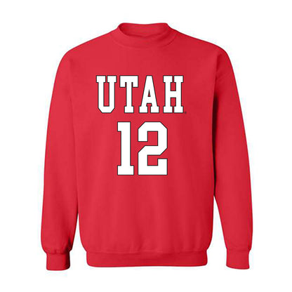 Utah - NCAA Women's Basketball : Chyra Evans - Replica Shersey Crewneck Sweatshirt-0